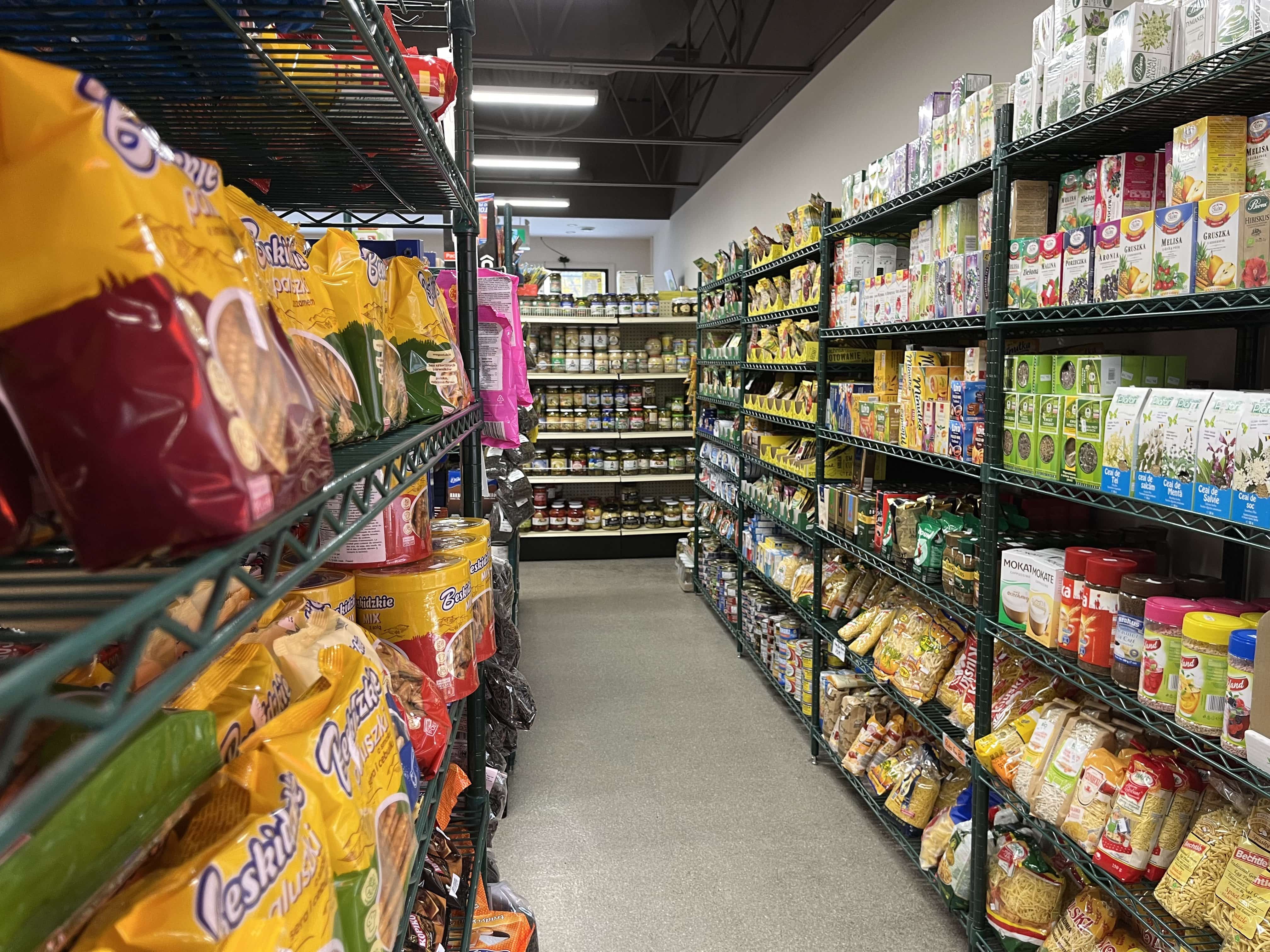 Interior view of the store showing one section